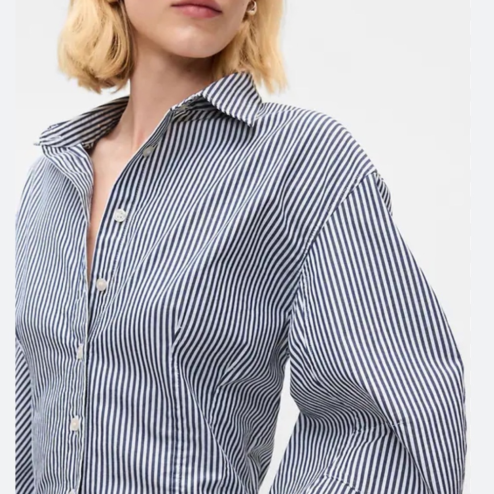 NWT GAP Organic cotton barrel sleeve crop Blouse
